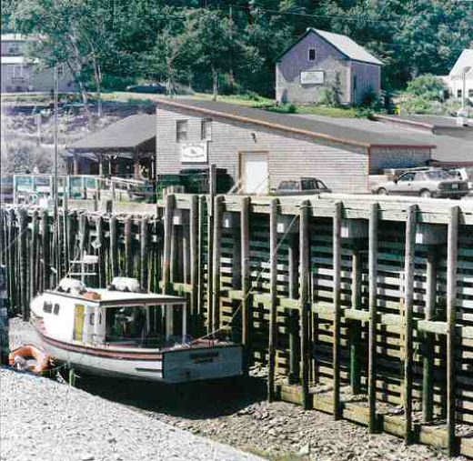 Wharf with the 40-metre new section at right.
