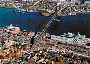 Aerial view during construction, which finished one month ahead of schedule.