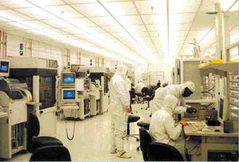Inside the clean room laboratory.