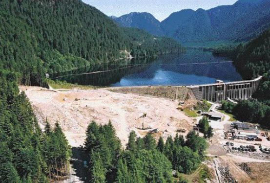 Earth works at the Seymour Dam built in 1961 to make it seismically sound. Source: GVRD