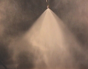 Above: water mist spray systems are non-toxic and have been shown to be effective, even for electrical fires.