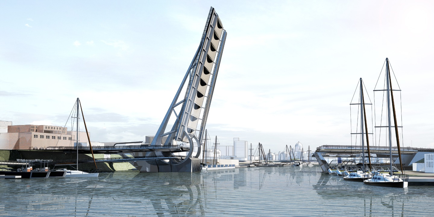 Design for the new Johnson Street Bridge in Victoria, B.C. by Wilkinson Eyre Architects/MMM Group. Image courtesy City of Victoria.