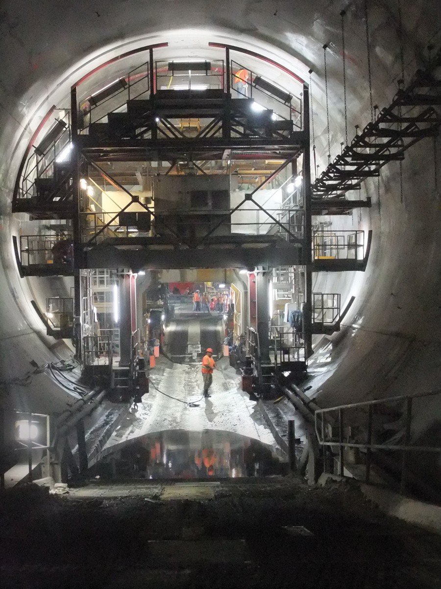 Inside the Niagara Tunnel. Photo courtesy Ontario Power Generation.