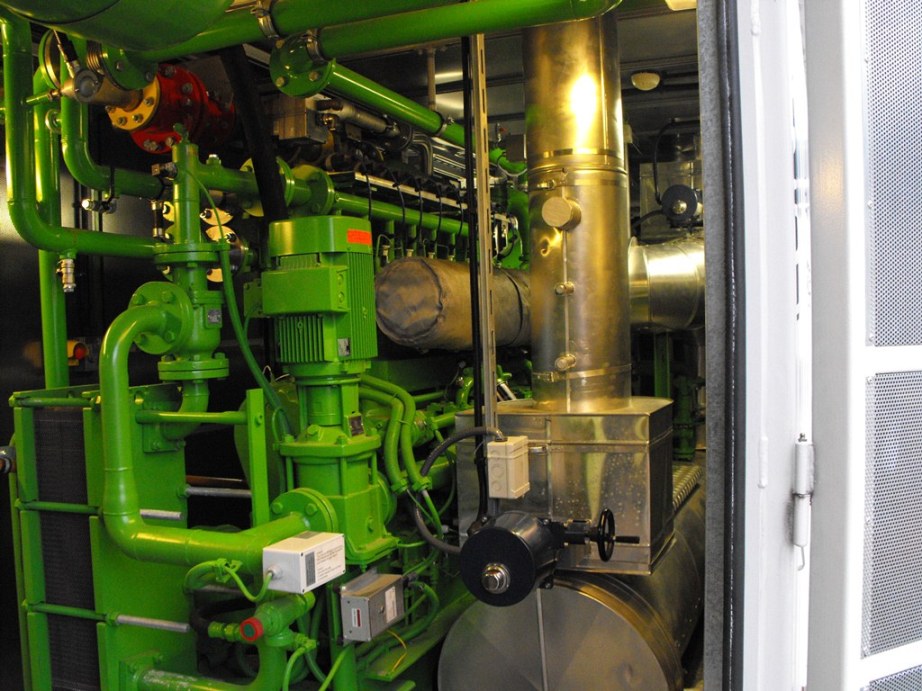 Cogeneration equipment at the Nanaimo Pollution Control Plant.