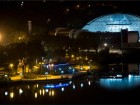 An aluminum dome covers the Aqua Sferra Water Park, City of Donetsk, Ukraine.