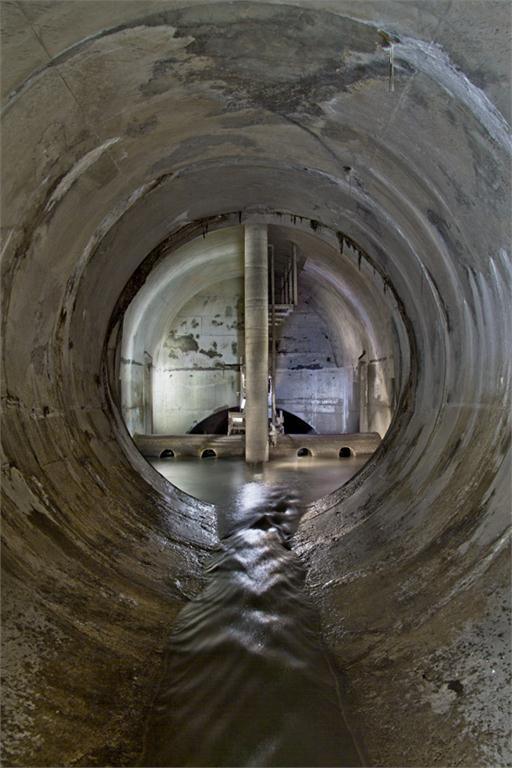 Spadina Storm Trunk Sewer, Toronto. Photograph by Michael Cook, exhibited at St. Patrick's Subway Station as part of Contact during May.