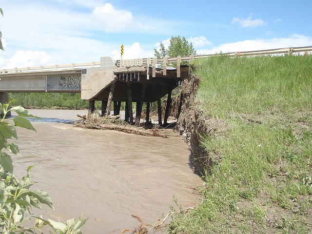 Garrington Bridge on Highway 587 in Alberta, washed out after June 20-22 flooding.