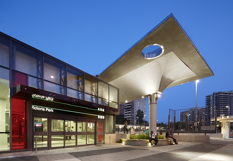 TTC Victoria Park Subway Station, Toronto. One of the 2013 Ontario Concrete Association Award-winners, it was completed in 2011. Photograph: Shai Gill.