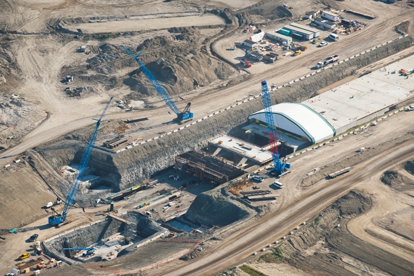 Tunnel at Calgary International Airport under construction.  Photo courtesy CH2M HILL.