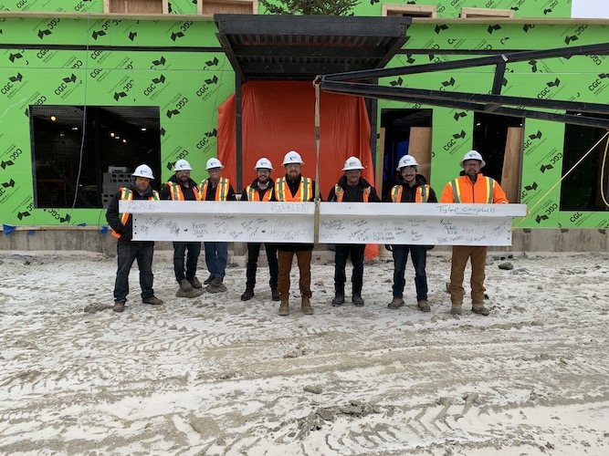 Steel-topping ceremony