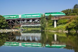 GO Train on Rouge River Bridge