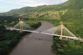 Magdalena River bridge in Honda, Colombia
