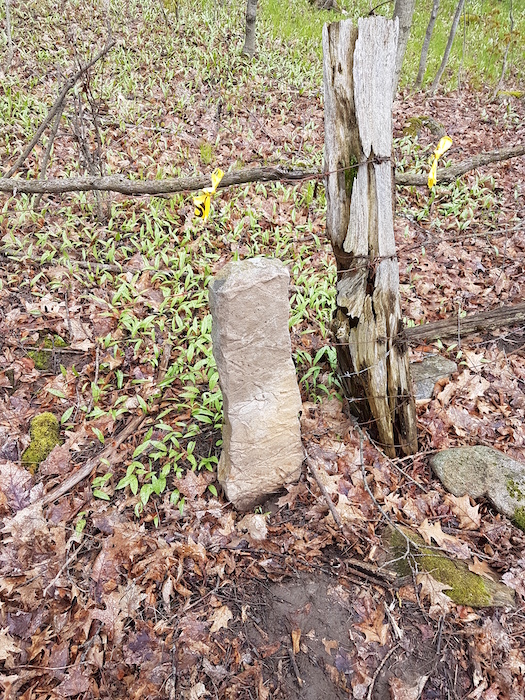 Surveyor’s stone marker