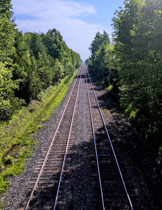 Commuter train tracks