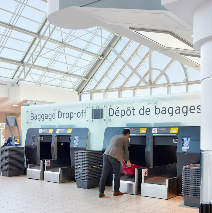 Pearson Terminal 3 baggage drop-off