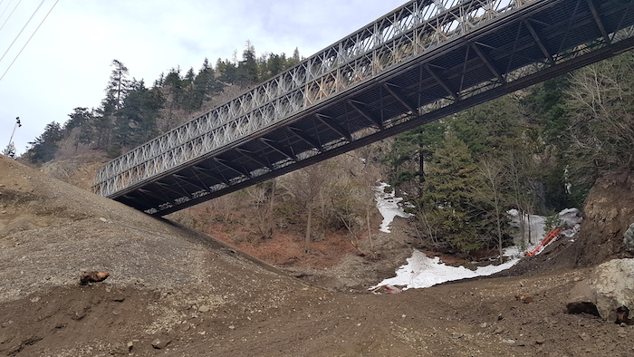 Acrow bridge at Jackass Mountain