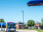 Electric bus charging station
