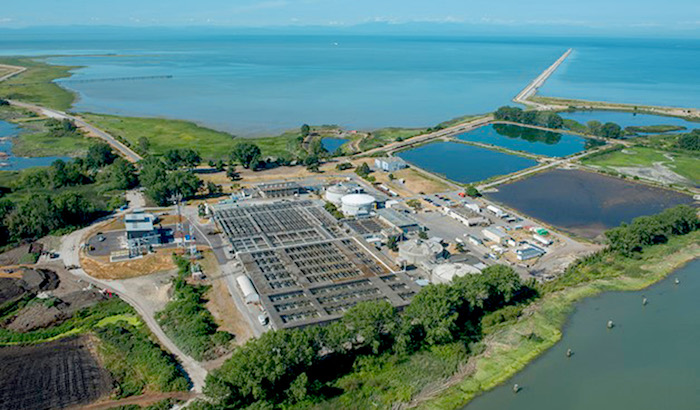 Iona Island wastewater treatment plant