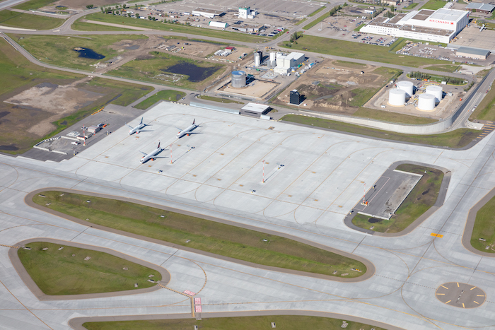 Composite deicing pads at Calgary International Airport